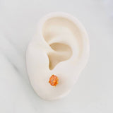Topos Cuatro Garras Moisanita 1 Qts 1.65g / 6.42mm Oro Amarillo 18K
