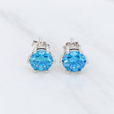 Topos Seis Garras Moisanita 1 Qts 2.15g / 7.16mm Oro Blanco 18K