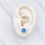 Topos Seis Garras Moisanita 1 Qts 2.15g / 7.16mm Oro Blanco 18K
