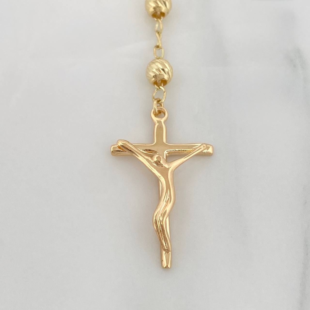 Rosario Virgen Milagrosa 10.45g / 60cm / 4mm Oro Amarillo 18K