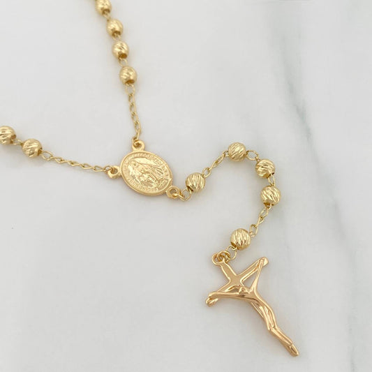 Rosario Virgen Milagrosa 10.45g / 60cm / 4mm Oro Amarillo 18K