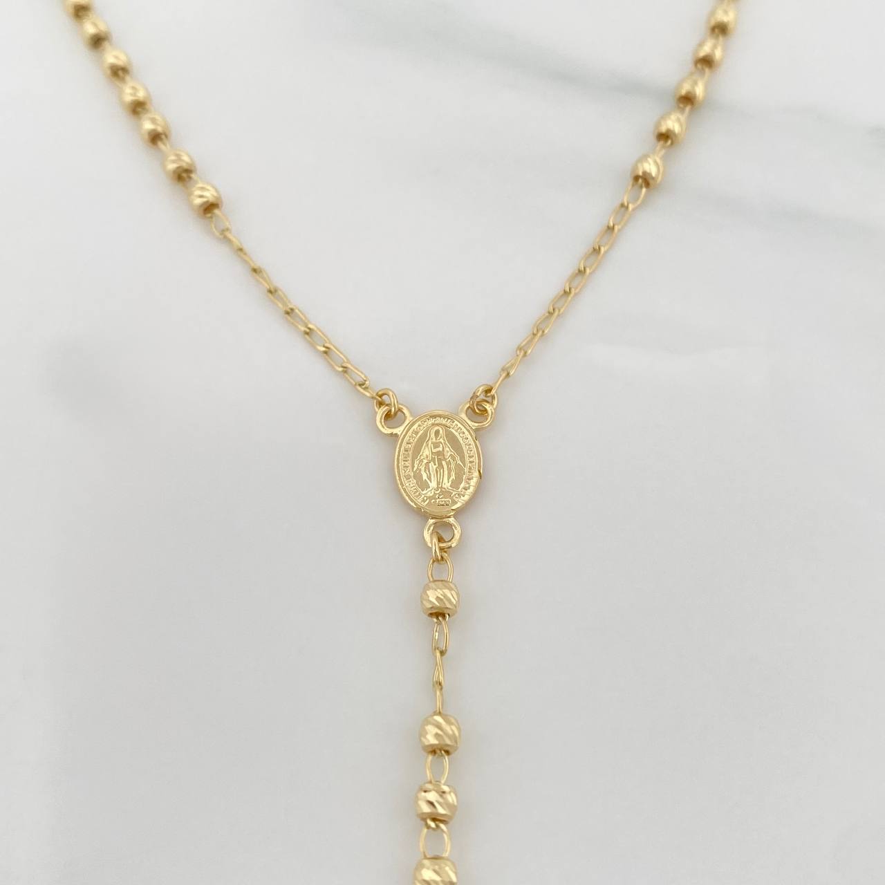 Rosario Virgen Milagrosa 6.75g / 55cm / 3mm Oro Amarillo 18K