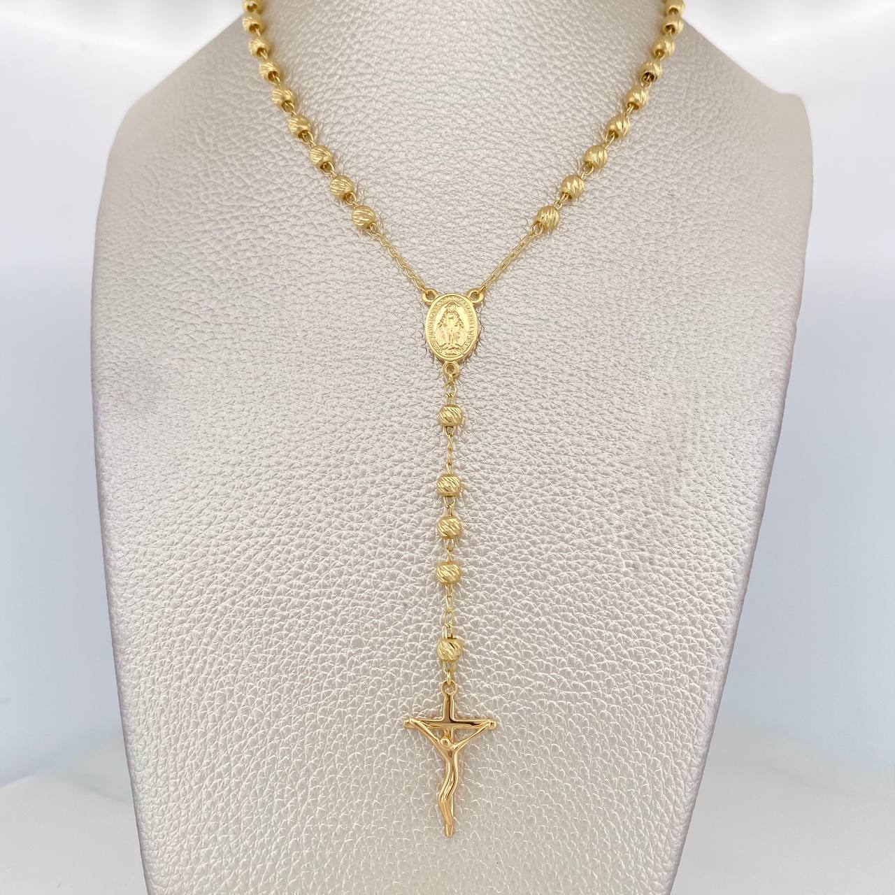 Rosario Virgen Milagrosa 10.45g / 60cm / 4mm Oro Amarillo 18K