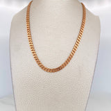 Cadena Cubana Infinito 18g / 60cm / 4.8mm Oro Rosa 18K