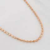Cadena Militar Media Luna 4.8g / 40cm / 2mm Oro Rosa 18K