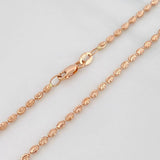 Cadena Militar Media Luna 4.8g / 40cm / 2mm Oro Rosa 18K