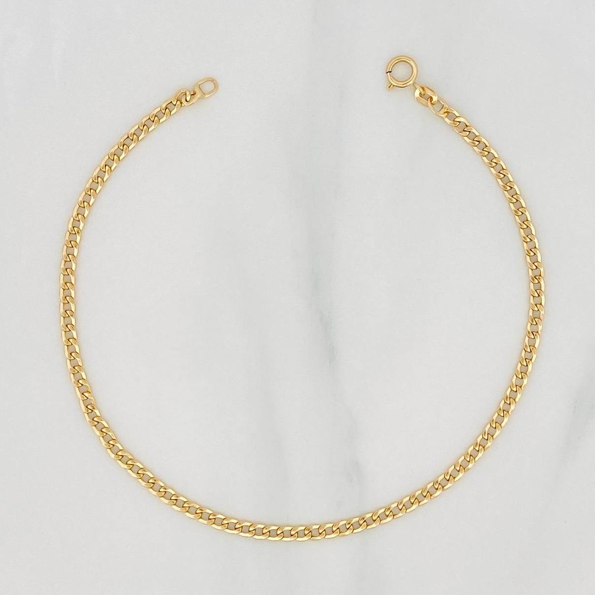 Pulso Cubano 1.1g / 20cm / 2.46mm Oro Amarillo 18K