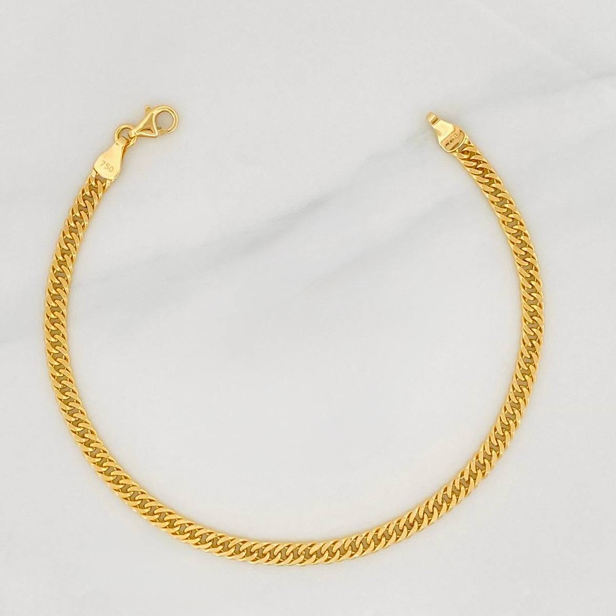Pulso Cubano 2.15g / 19cm / 2.57mm Oro Amarillo 18K