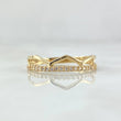 Anillo Trio Tiara En Triangulo 1.3gr / T7 / Circones Blancos Oro Amarillo 18K