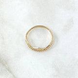 Anillo Trio Tiara En Triangulo 1.3gr / T7 / Circones Blancos Oro Amarillo 18K