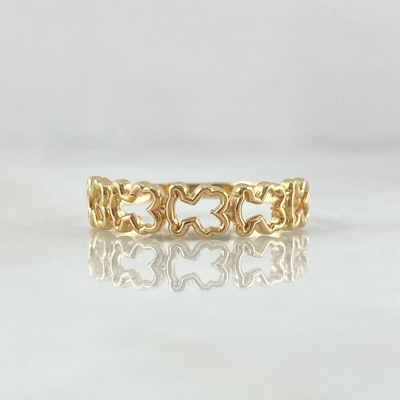 Anillo Oso TS Silueta 1.6gr / T6 1/4 / Liso Oro Amarillo 18K