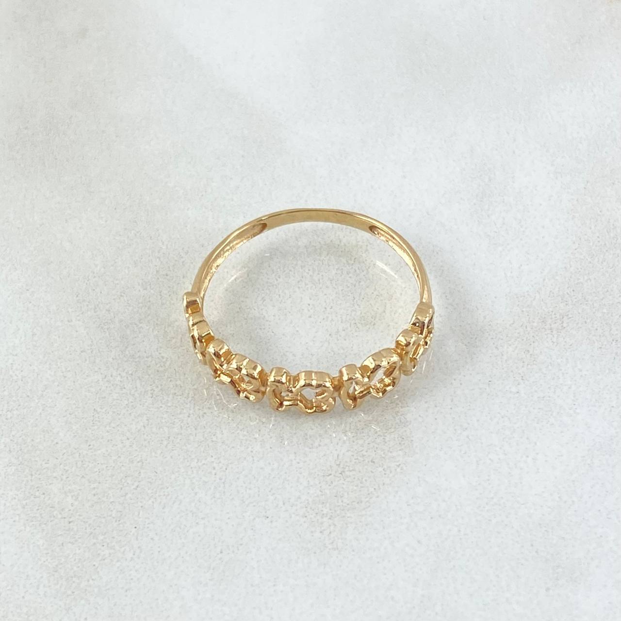 Anillo Oso TS Silueta 1.6gr / T6 1/4 / Liso Oro Amarillo 18K