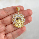 Dije Jesús Sacramentado 8.25gr / 3.7cm / Circones Blancos Dos Oros Amarillo Blanco ©