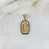 Dije Silueta Virgen de Guadalupe 5.25gr / 3.6cm / Circones Blancos Negros Oro Amarillo ©