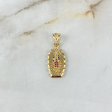 Dije Silueta Virgen Guadalupe 2.85gr / 3cm / Circones Blancos Fucsias Azules Oro Amarillo ©