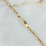 Pulso GC 1.75gr / 14cm / 3mm Placa Bebe Rectangular Oro Amarillo ©