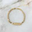 Pulso Multibroches 1.8gr / 15cm / 1mm Placa Bebe Rectangular Curva Oro Amarillo ©