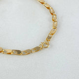 Pulso Multibroches 1.8gr / 15cm / 1mm Placa Bebe Rectangular Curva Oro Amarillo ©
