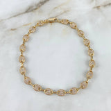 Pulso GC Tupido 18.9gr / 19.5cm / Circones Blancos Oro Amarillo ©