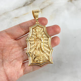 Dije Virgen de Guadalupe 31.25gr / 8.7cm / Circones Blancos Oro Amarillo ©