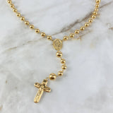 Rosario Virgen Milagrosa 30gr / 70cm / 8-11mm Bolas Lisas Oro Amarillo ©