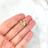 Dije Tortuga 1.5gr / 2cm / Circones Fucsias Verdes Oro Amarillo