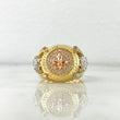Anillo Flor De Lis Medusa 10gr / T10 / Circones Blancos Tres Oros ©
