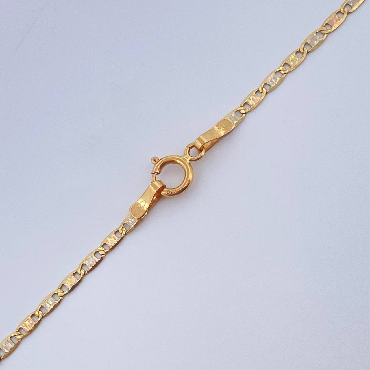 Cadena Escalera Plana 2.5gr / 60cm / Tres Oros +3 18K $