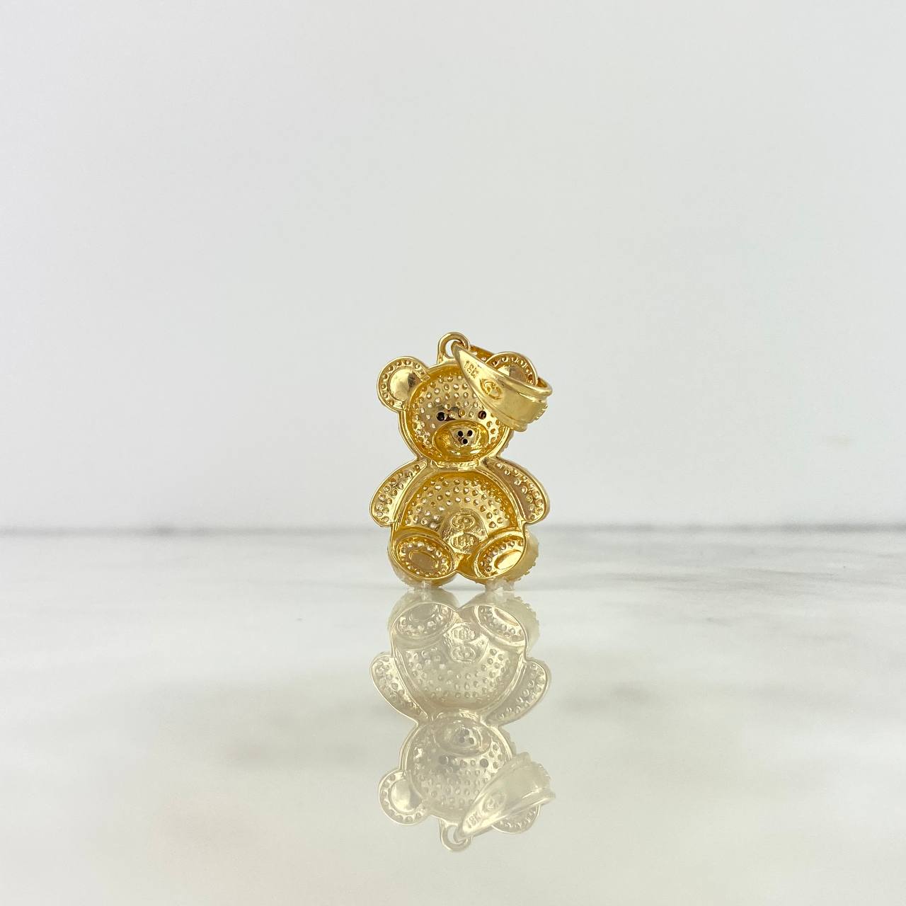 Dije Oso 8.35gr / 3.8cm / Circones Blancos Negros Oro Amarillo