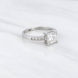 Anillo Cuatro Garras Moisanita 83 Pts 2.3g / T6 1/4 Oro Blanco 18K