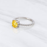 Anillo Solitario Bisel Moisanita 1 Qts 2.2g / T5 3/4 Oro Blanco 18K