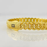 Pulso Cubano Infinito Diamantado 14.15g / 19cm / 8.17mm Oro Amarillo 18K
