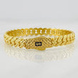 Pulso Cubano Infinito Diamantado 14.15g / 19cm / 8.17mm Oro Amarillo 18K