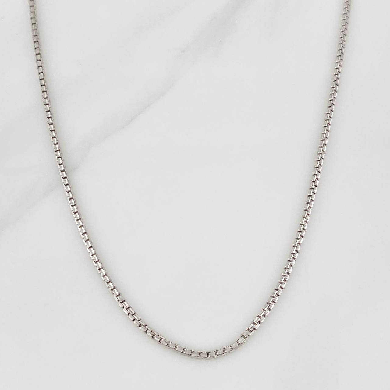 Cadena Veneciana 17.75g / 60cm / 1.98mm Oro Blanco 18K