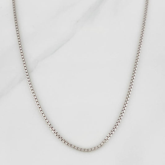 Cadena Veneciana 17.75g / 60cm / 1.98mm Oro Blanco 18K