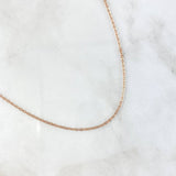 Cadena Aro Seguido 1.45gr / 40cm / 2mm Oro Rosa +3*