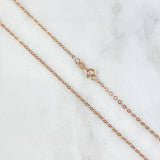 Cadena Aro Seguido 1.45gr / 40cm / 2mm Oro Rosa +3*