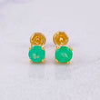 Topos Cuatro Garras Esmeraldas 94pts 1.8g / 4.8mm Oro Amarillo 18K