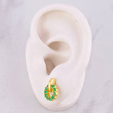 Topos Circulo Tupido Esmeraldas 76pts 4.1g / 12.6mm Oro Amarillo 18K