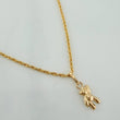 Set Cadena Lazo + Dije Oso / 1,25gr / 44.5 cm Oro Amarillo 18K