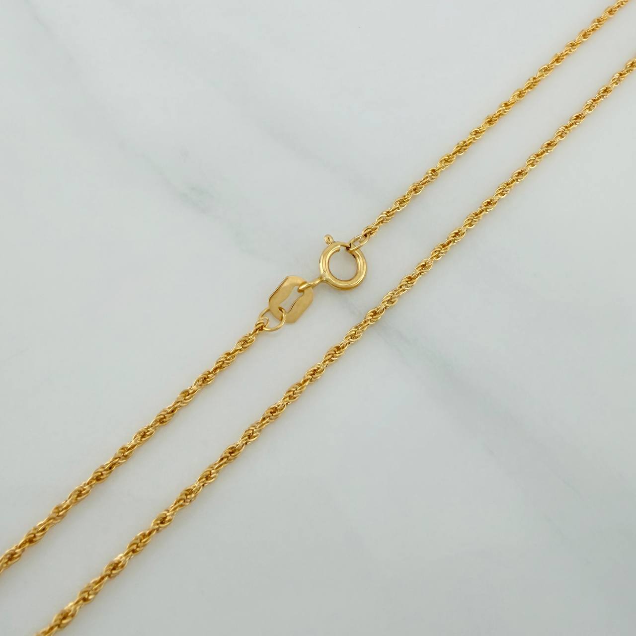 Set Cadena Lazo + Dije Oso / 1,2gr / 45.2 cm Oro Amarillo 18K