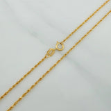 Set Cadena Lazo + Dije Oso / 1,2gr / 45.2 cm Oro Amarillo 18K