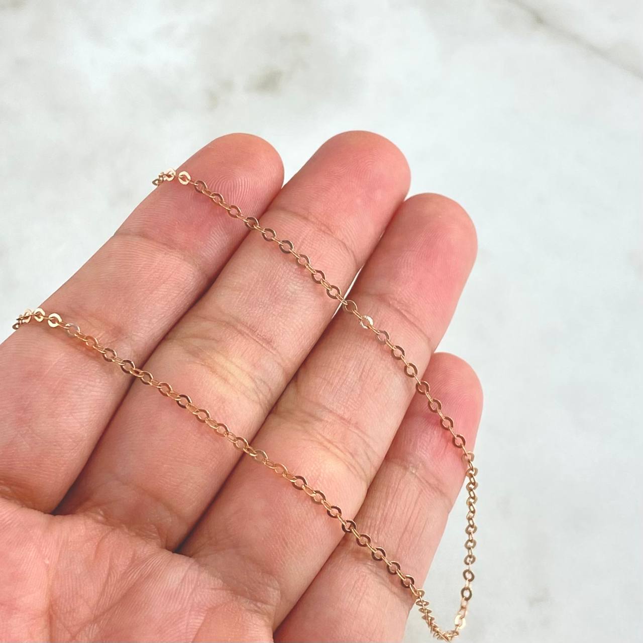 Cadena Aro Seguido 1.45gr / 40cm / 2mm Oro Rosa +3*