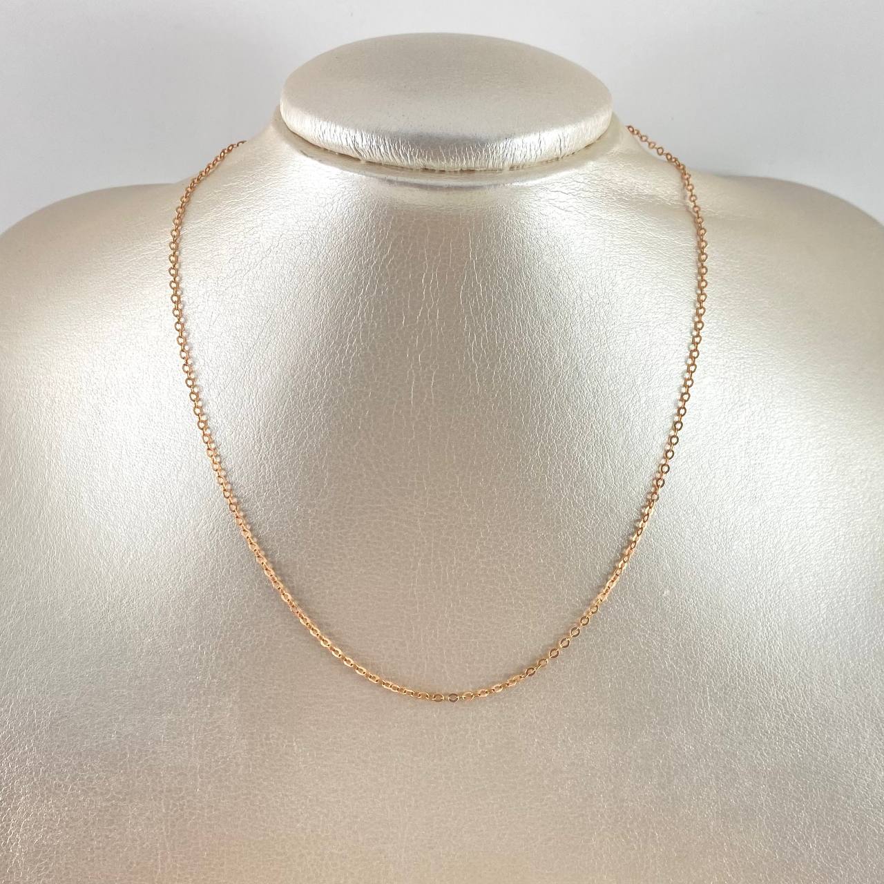Cadena Aro Seguido 1.45gr / 40cm / 2mm Oro Rosa +3*