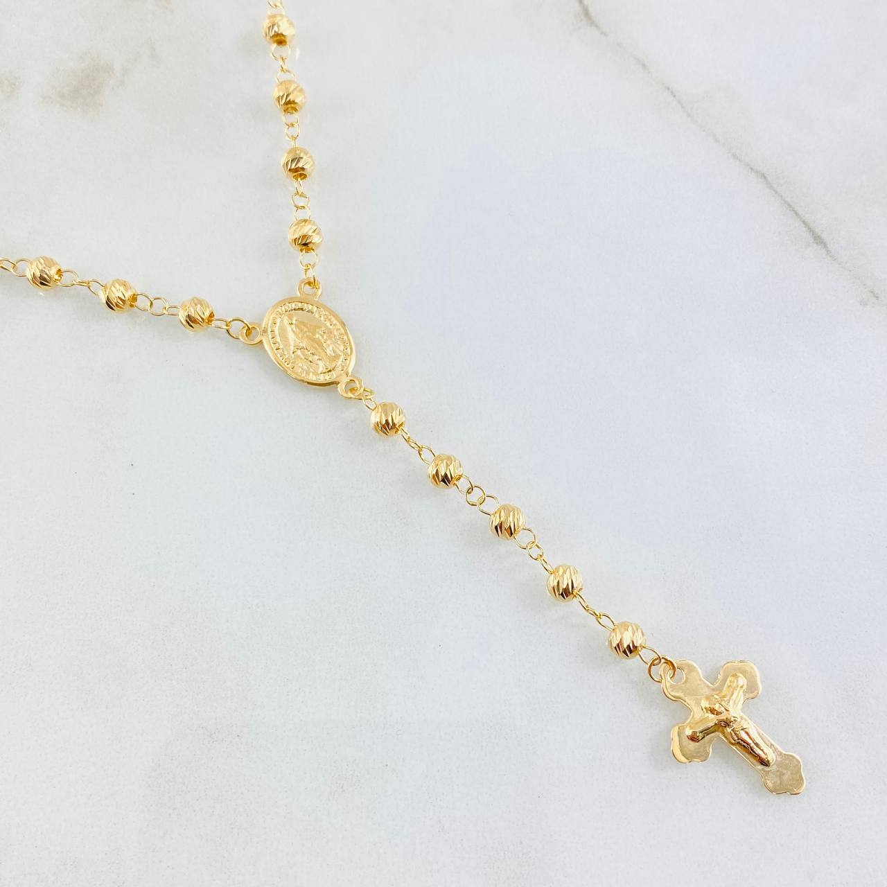 Rosario Virgen Milagrosa 9.25gr / 60cm / Oro Amarillo 18K *