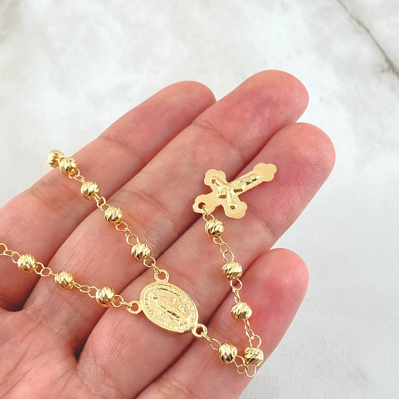 Rosario Virgen Milagrosa 9.25gr / 60cm / Oro Amarillo 18K *