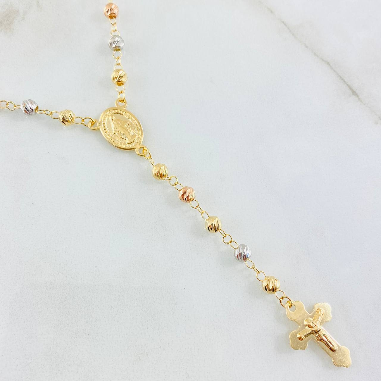 Rosario Virgen Milagrosa 9.45gr / 60cm / Tres Oros 18K *