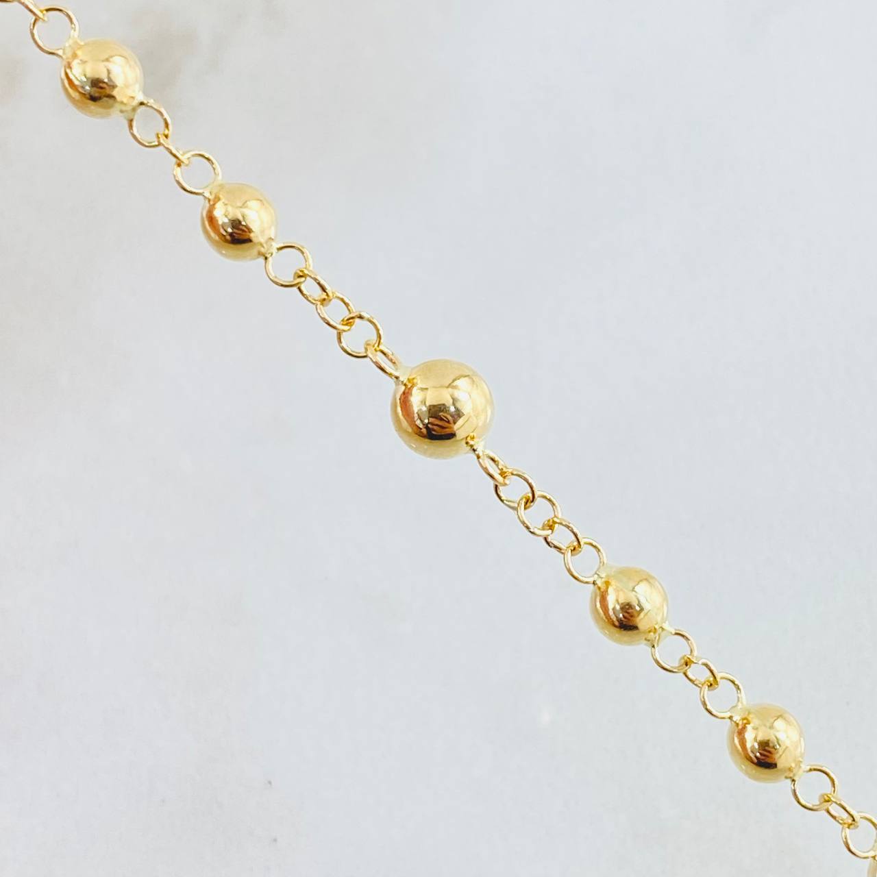 Rosario Virgen Milagrosa 9.05gr / 55cm / Oro Amarillo 18K *