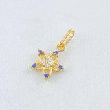 Dije Flor Cinco Petalos 0.5gr / 1.4cm / Oro Amarillo 18K *