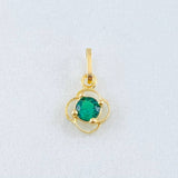 Dije Flor Silueta 0.35gr / 1.3cm / Oro Amarillo 18K *